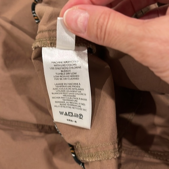 Anthropologie Ellie Embroidered Cotton Utility Pants with Belt 2 Tan - Picture 16 of 16